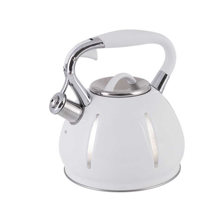 Czajnik metalowy Hoffner HF 3938 na gaz emaliowany biały 3 litry Czajnik metalowy Hoffner HF 3938 na gaz emaliowany biały 3 litry