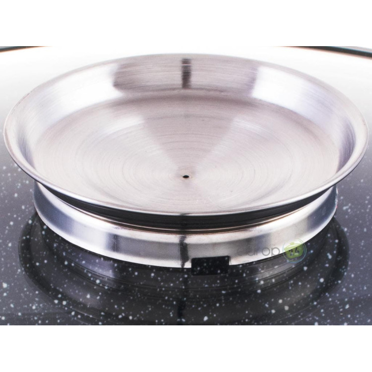 Wok żeliwny Kamille 4815MR 26cm z pokrywką i sztućcami indukcja Wok żeliwny Kamille 4815MR 26cm z pokrywką i sztućcami indukcja