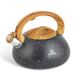 Czajnik stalowy Edenberg EB 8802 na gaz z gwizdkiem 3 L czarny marmur