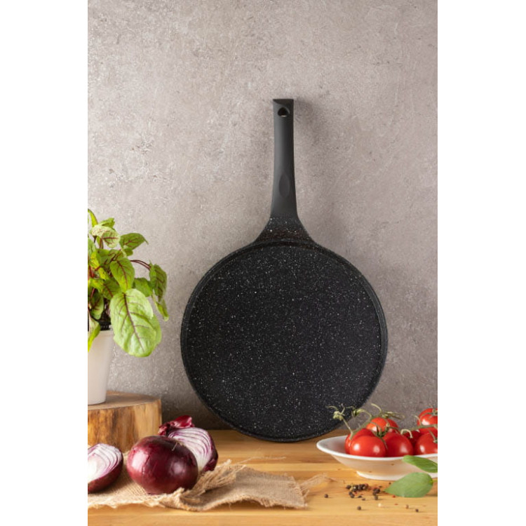 Duża patelnia do naleśników Edenberg EB 7515 granitowa, na indukcję 27 cm Duża patelnia do naleśników Edenberg EB 7515 granitowa, na indukcję 27 cm