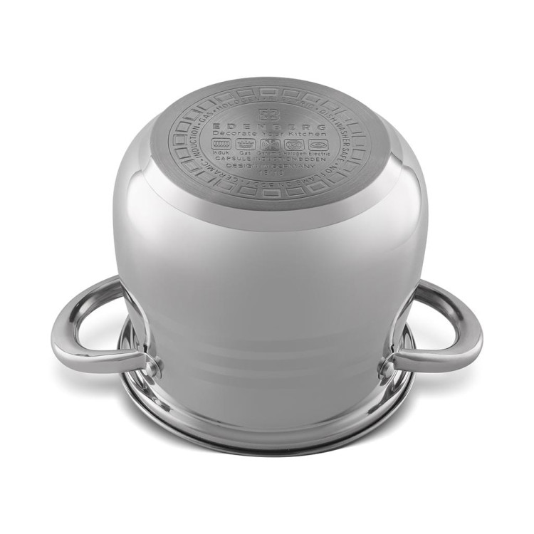 Garnek stalowy z pokrywką Edenberg EB 531 garnek indukcyjny 2.9L