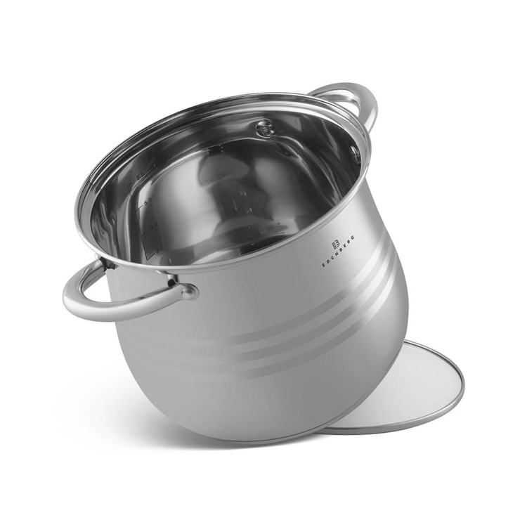 Garnek stalowy z pokrywką Edenberg EB 533 na indukcję 5.5 L Garnek stalowy z pokrywką Edenberg EB 533 na indukcję 5.5 L