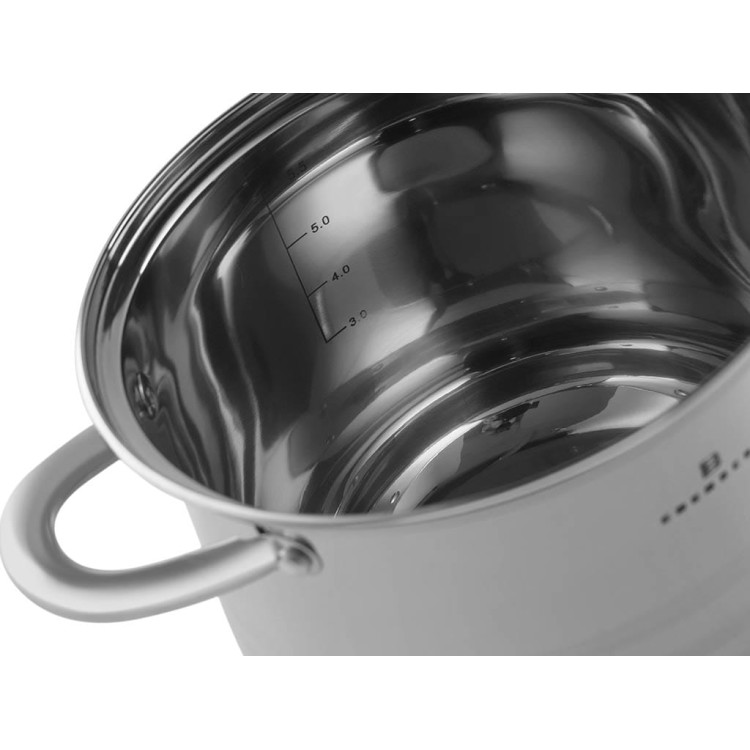 Garnek stalowy z pokrywką Edenberg EB 533 na indukcję 5.5 L Garnek stalowy z pokrywką Edenberg EB 533 na indukcję 5.5 L