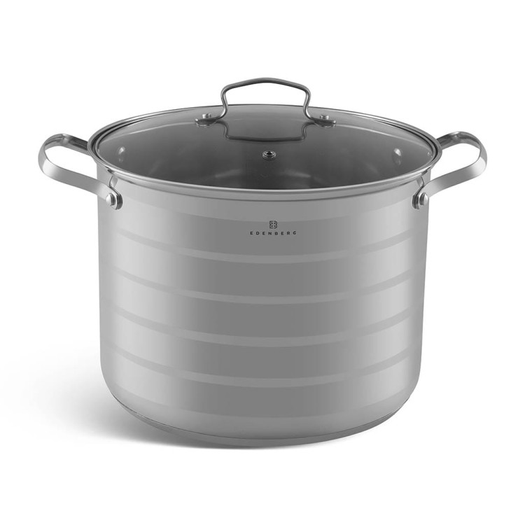 Zestaw 3 garnków stalowych Edenberg EB 535 z pokrywkami  na indukcję Zestaw 3 garnków stalowych Edenberg EB 535 z pokrywkami  na indukcję