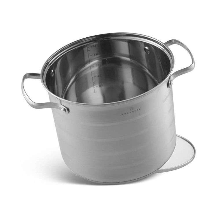 Zestaw 3 garnków stalowych Edenberg EB 535 z pokrywkami  na indukcję Zestaw 3 garnków stalowych Edenberg EB 535 z pokrywkami  na indukcję