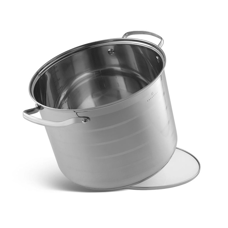 Zestaw 3 garnków stalowych Edenberg EB 535 z pokrywkami  na indukcję Zestaw 3 garnków stalowych Edenberg EB 535 z pokrywkami  na indukcję