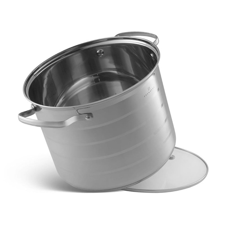 Zestaw 3 garnków stalowych Edenberg EB 535 z pokrywkami  na indukcję Zestaw 3 garnków stalowych Edenberg EB 535 z pokrywkami  na indukcję