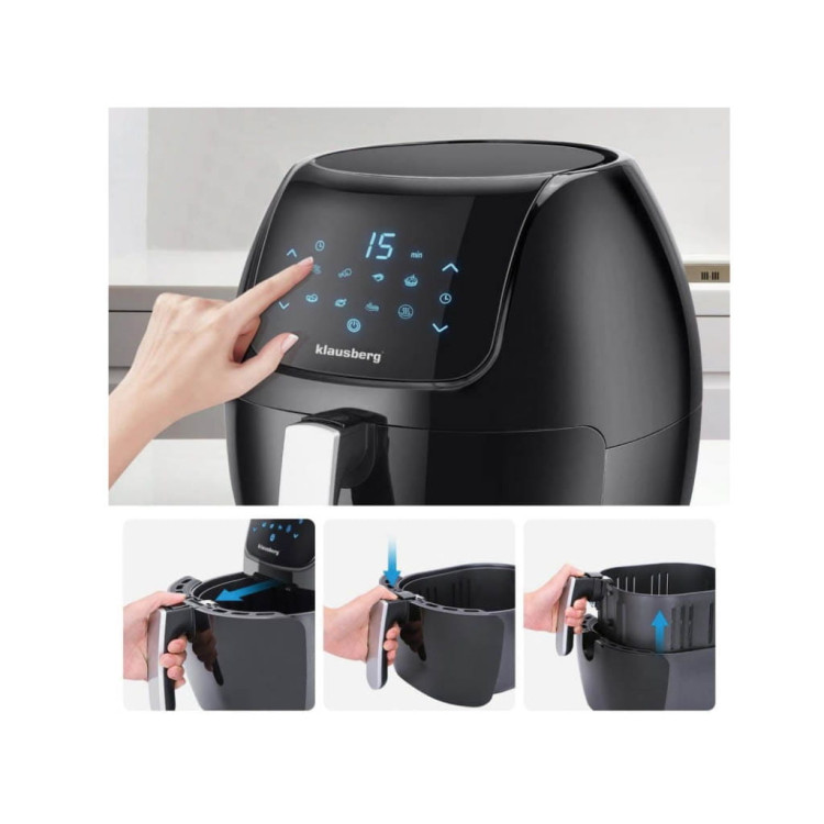 Frytkownica beztłuszczowa wielofunkcyjna Klausberg KB 7495 Air Fryer 7.7L 1800W