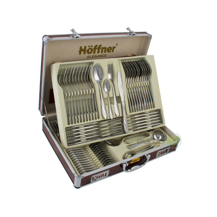Sztućce Hoffner HF 2670 SATYNA walizka 72 elementy zestaw widelce łyżki Sztućce Hoffner HF 2670 SATYNA walizka 72 elementy zestaw widelce łyżki