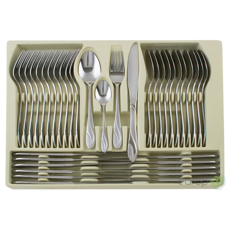 Sztućce Hoffner HF 2670 połysk walizka 72 elementy zestaw widelce łyżki