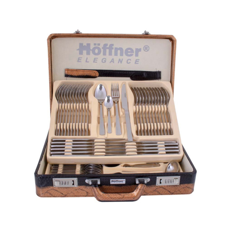 Sztućce w walizce Hoffner HF 2844S 72 elementy zestaw widelce łyżki noże satyna Sztućce w walizce Hoffner HF 2844S 72 elementy zestaw widelce łyżki noże satyna