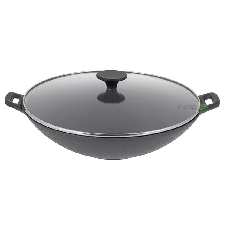 Wok żeliwny z pokrywką Krisberg KR 7561 indukcja/gaz 31cm Big Wok żeliwny z pokrywką Krisberg KR 7561 indukcja/gaz 31cm Big