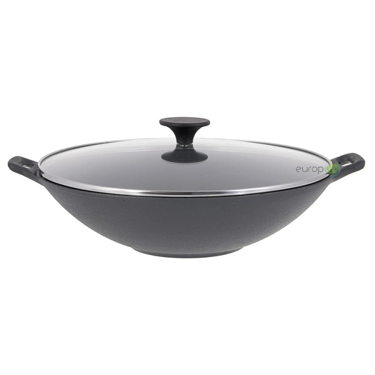 Wok żeliwny z pokrywką Krisberg KR 7561 indukcja/gaz 31cm Big Wok żeliwny z pokrywką Krisberg KR 7561 indukcja/gaz 31cm Big