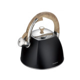 Czajnik stalowy Klausberg KB 7498 z gwizdkiem na indukcję czarny 3 Litry