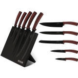 Komplet noży stalowych Edenberg EB 963 kuchenne 5 szt w bloku magnetycznym, zestaw