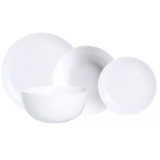 Serwis obiadowy Diwali Luminarc 19 elementów białe talerze dla 6 osób