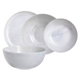 Serwis obiadowy Diwali Luminarc 19 elementów marmur talerze dla 6 osób