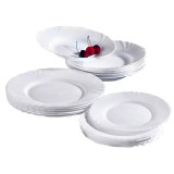 Serwis obiadowy Cadix Luminarc 18 elementów białe talerze dla 6 osób