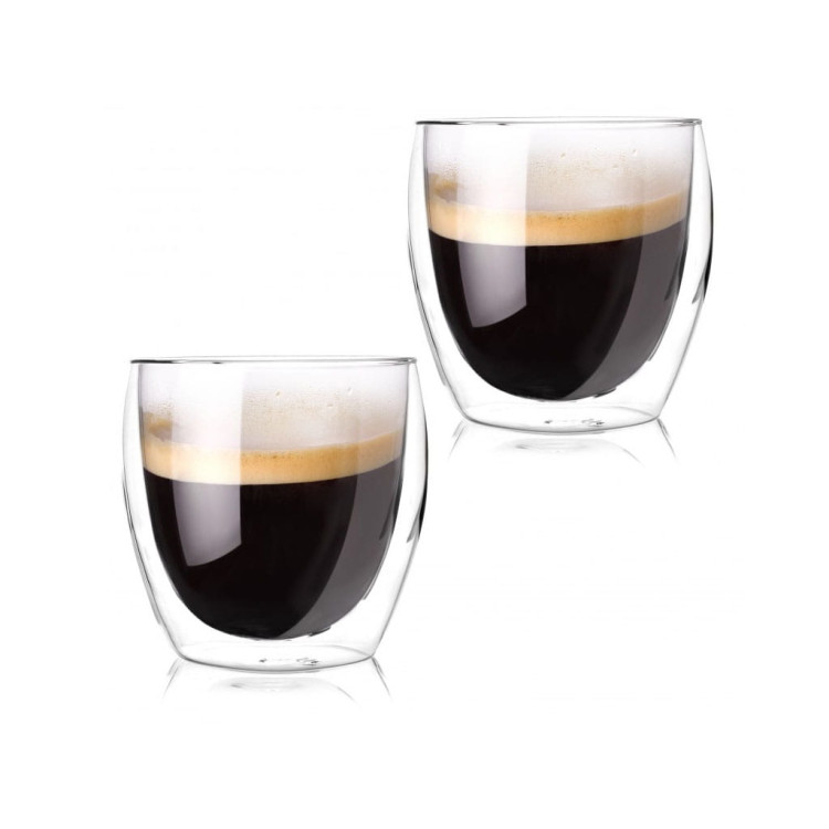 Szklanki termiczne do kawy latte 250 ml zestaw 6 sztuk Szklanki termiczne do kawy latte 250 ml zestaw 6 sztuk