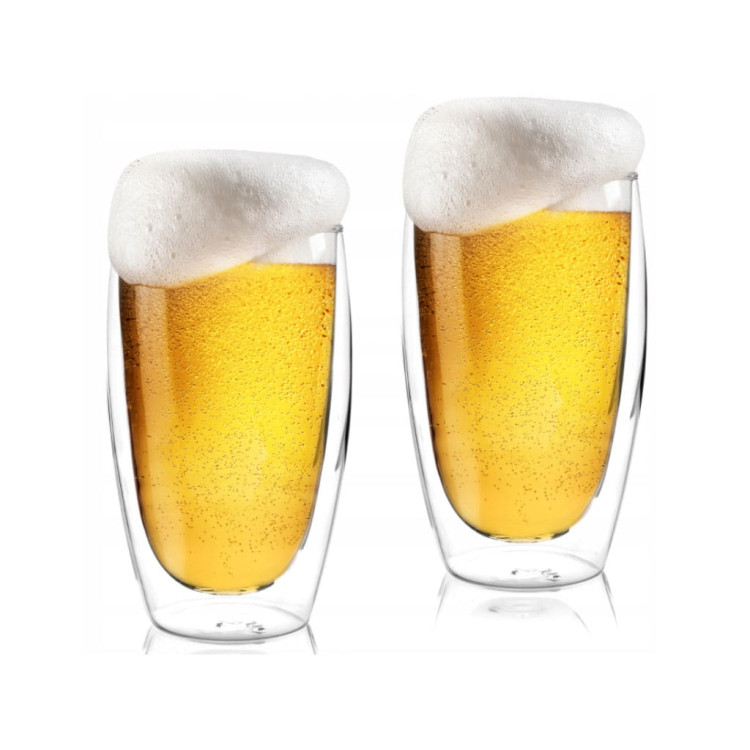 Szklanki termiczne MG Home 450 ml do kawy latte zestaw 2 sztuki Szklanki termiczne MG Home 450 ml do kawy latte zestaw 2 sztuki