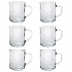 Kubek przezroczysty 250 ml zestaw 6 szklanek
