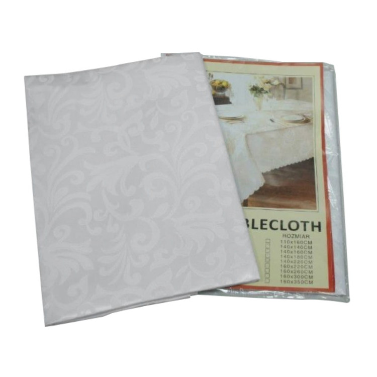 Obrus plamoodporny 140x220 cm biały na stolik Obrus plamoodporny 140x220 cm biały na stolik