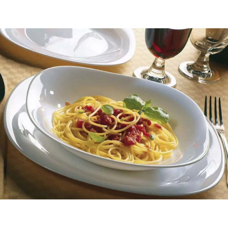 Talerz deserowy Bormioli Parma biały 20 cm zestaw 6 sztuk