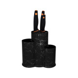 Stojak do noży Krisberg KR 2635 blok na akcesoria kuchenne czarny galaxy