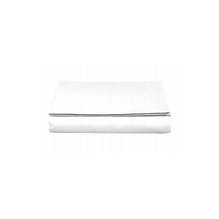Prześcieradło hotelowe 200x220 cm bawełniane białe Prześcieradło hotelowe 200x220 cm bawełniane białe