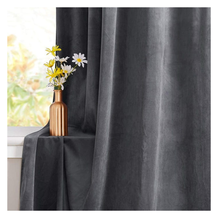 Zasłony grube Velvet na taśmie 140x250 cm srebrzysty blask Zasłony grube Velvet na taśmie 140x250 cm srebrzysty blask