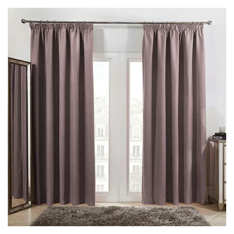 Zasłony grube Velvet na taśmie 140x250 cm brudny róż