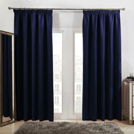Zasłony grube Velvet na taśmie 140x250 cm granat