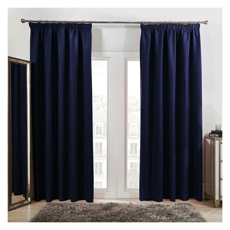 Zasłony grube Velvet na taśmie 140x250 cm granat
