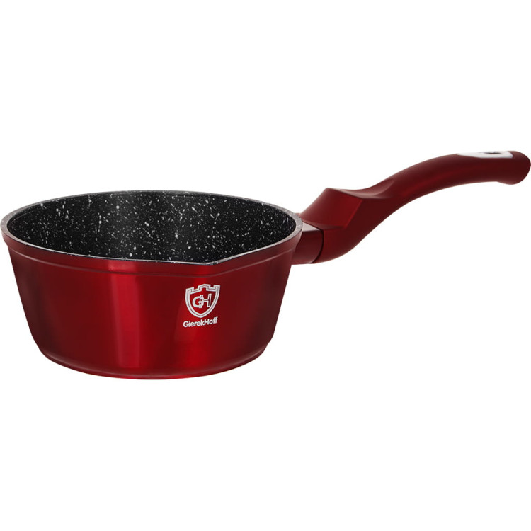Garnki marmurowe na indukcję GierekHoff GH 1501  patelnia Tefal zestaw 16 elementów Czerwone  Garnki marmurowe na indukcję GierekHoff GH 1501  patelnia Tefal zestaw 16 elementów Czerwone