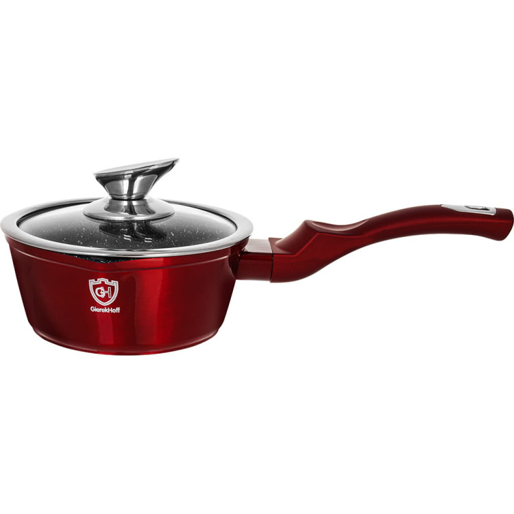 Garnki marmurowe na indukcję GierekHoff GH 1501  patelnia Tefal zestaw 16 elementów Czerwone  Garnki marmurowe na indukcję GierekHoff GH 1501  patelnia Tefal zestaw 16 elementów Czerwone