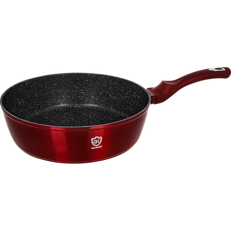 Garnki marmurowe na indukcję GierekHoff GH 1501  patelnia Tefal zestaw 16 elementów Czerwone  Garnki marmurowe na indukcję GierekHoff GH 1501  patelnia Tefal zestaw 16 elementów Czerwone