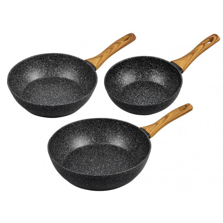 Zestaw 3 patelnie granitowe Klausberg KB 7508 indukcja 20/24/28 cm Zestaw 3 patelnie granitowe Klausberg KB 7508 indukcja 20/24/28 cm