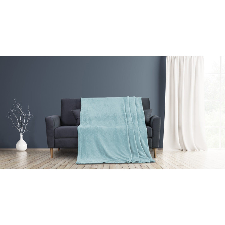 Koc 220x240 Nessa mikrofibra ciepły błękitny Koc 220x240 Nessa mikrofibra ciepły błękitny