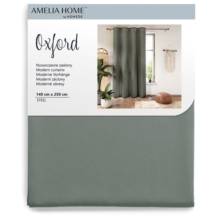 Zasłony na przelotkach 140x250 Oxford grube szare Zasłony na przelotkach 140x250 Oxford grube szare