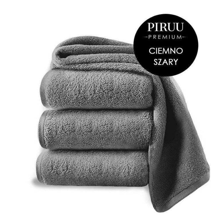 Ręcznik kąpielowy Piruu 70x140 gruby chłonny szary