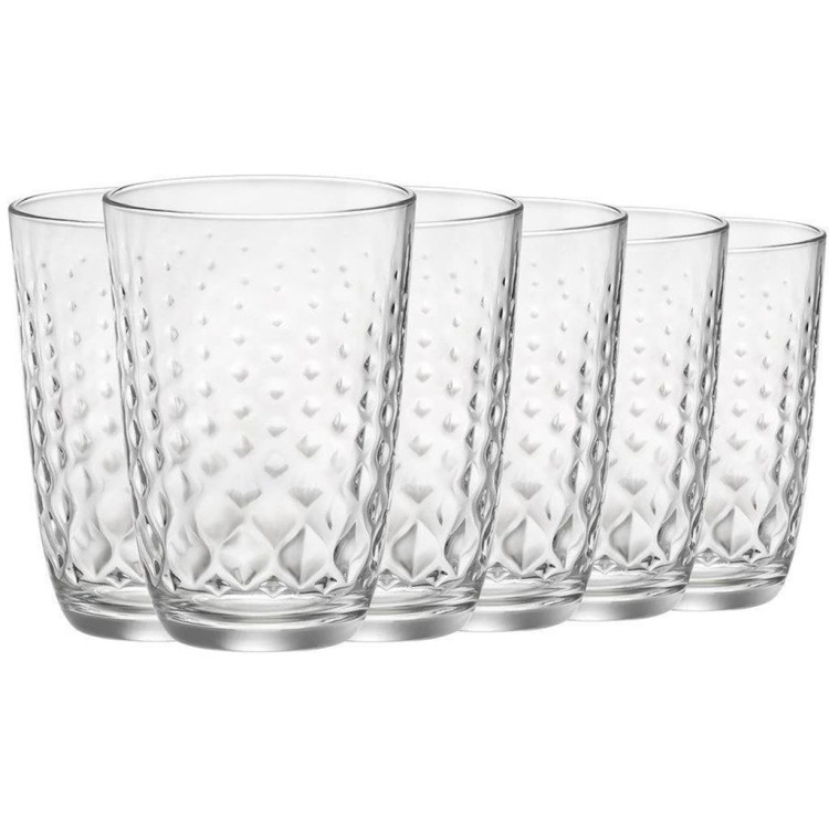 Szklanki do napojów drinków Bormioli Glit 400 ml zestaw 6 szklanek