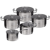 Zestaw garnków stalowych Hoffner HF 9948 Garnki rondel z indukcyjnym dnem