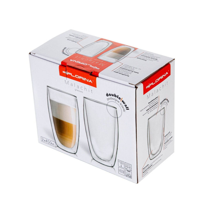 Szklanki termiczne MG Home 450 ml zestaw 2 sztuki Szklanki termiczne MG Home 450 ml zestaw 2 sztuki
