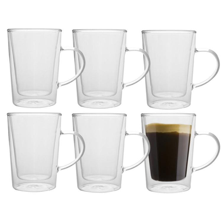 Szklanki termiczne z uchem Florina Malachit 340 ml zestaw 6 sztuk