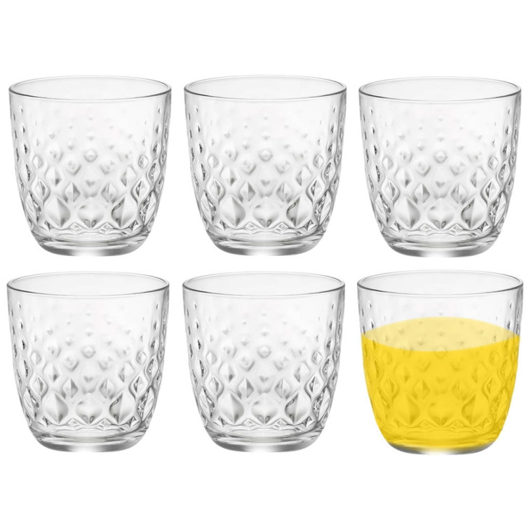 Zestaw 6 szklanek do napojów Bormioli Glit 300 ml Zestaw 6 szklanek do napojów Bormioli Glit 300 ml