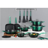 Garnki marmurowe Zilner ZL 8542 zestaw garnków z patelniami i nożami