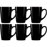 Zestaw 6 kubków czarnych New Morning Luminarc 320 ml