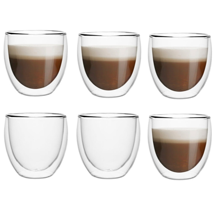 Szklanki termiczne do espresso Florina Malachit 100 ml zestaw 6 szklanek