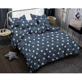 Pościel 160x200 bawełna satynowa 3D Cotton World gruba 3 części 407 gwiazdki