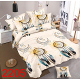 Pościel 200x220 bawełna satynowa 3D Cotton World gruba 3 części 2205